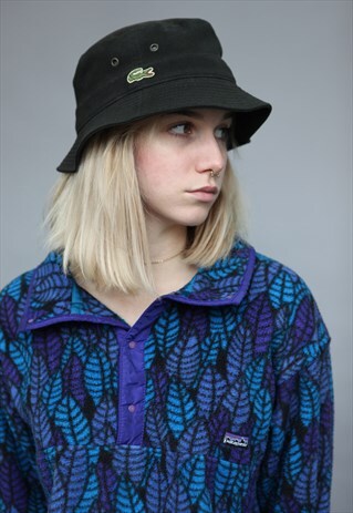 VINTAGE 90'S LACOSTE KHAKI CAP BUCKET HAT LOGO
