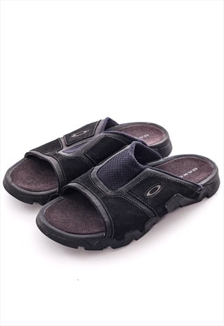 Vintage OAKLEY Shoes Flesh Flip Flops Sandals Black