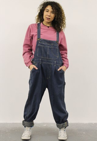 VINTAGE BLUE DENIM DUNGAREES