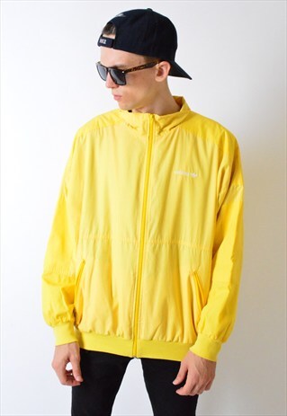 VINTAGE 80S YELLOW ADIDAS BOMBER JACKET