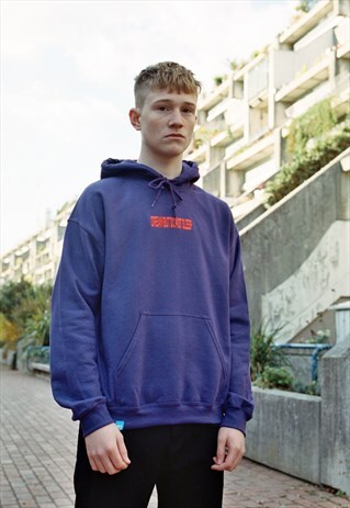 PURPLE HOODIE WITH EMBROIDERED DBDNS LOGO
