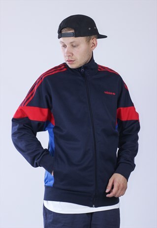 90S VINTAGE MENS ADIDAS TRACK TOP LOGO JACKET