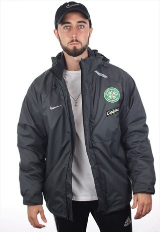 VINTAGE NIKE CELTIC FC PADDED HOODED COAT