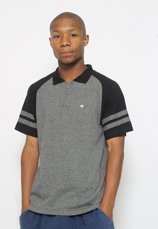 VINTAGE CHAMPION ZIP POLO SHIRT