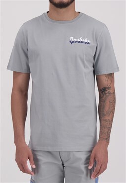 LOBATOFFICIAL printed t-shirt in grey jersey 