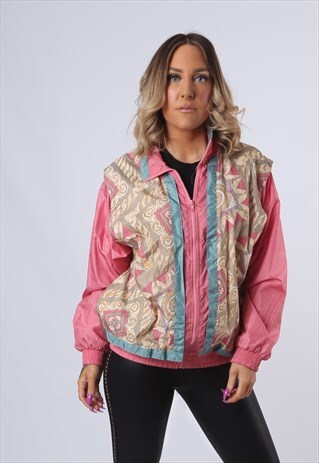 SHELL JACKET TRACK TOP OVERSIZED VINTAGE (DK5H) UK12