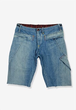Vintage Levi's Engineered Cut Off Denim Shorts Mid Blue W34
