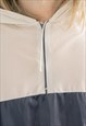VINTAGE 80'S COLOUR BLOCK RAIN HOODIE