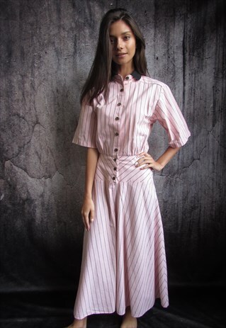 VINTAGE RARE ORIGINAL 80S MIDI DRESS