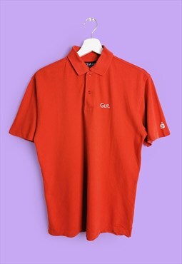 D.A.D Vintage 90's Unisex Polo T-shirt in Orange