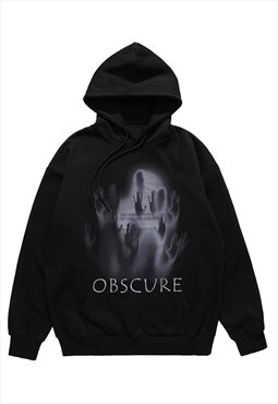 Ghost hoodie Casper pullover gothic top obscure jumper black