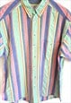 VINTAGE PASTEL STRIPPED SHIRT STRIPES VACATION SUMMER