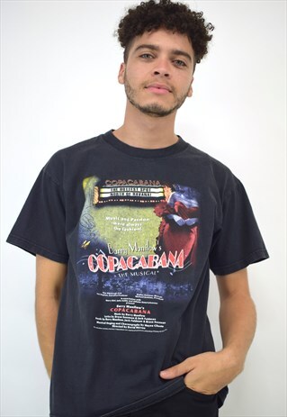 VINTAGE 90S BLACK "COPACBANA" TEE