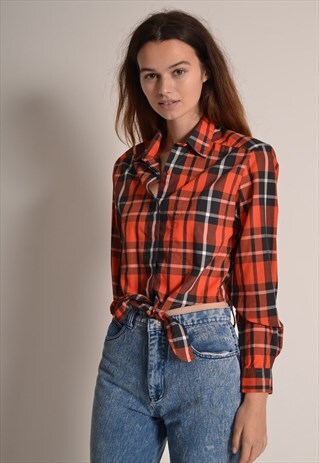 Vintage 90s Grunge Check Shirt in Red | Style of the Salvaged | ASOS ...