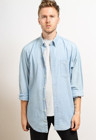 VINTAGE COTTON SHIRT BLUE