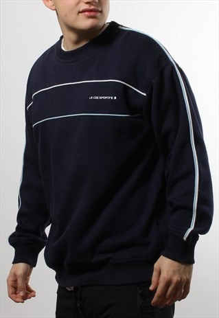 VINTAGE LE COQ SPORTIF NAVY SWEATSHIRT WITH SPELL OUT