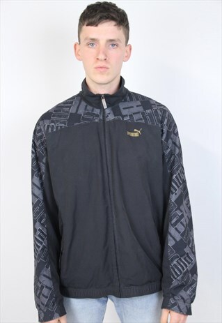 VINTAGE PUMA SPORTS PRINTED ZIP-UP JACKET