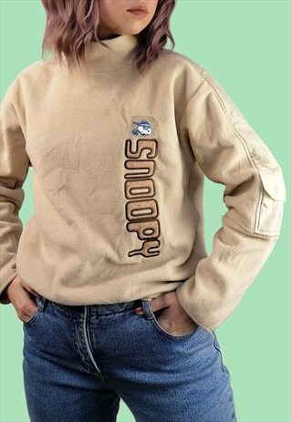 VINTAGE 90'S SNOOPY PEANUTS FLEECE WINTER SWEATSHIRT