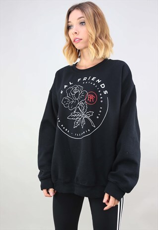 RETRO OVERSIZED REAL FRIENDS SWEATSHIRT