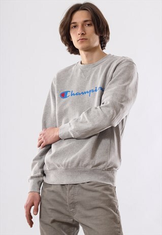 90'S VINTAGE MENS CHAMPION BIG LOGO SWEATSHIRT CREW NECK