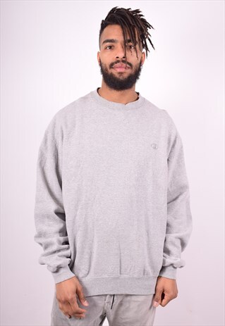 CHAMPION MENS VINTAGE SWEATHIRT JUMPER XL GREY 90'S
