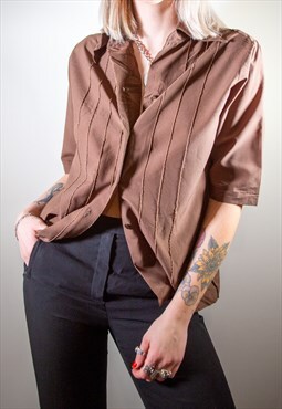 Brown 70's Blouse 
