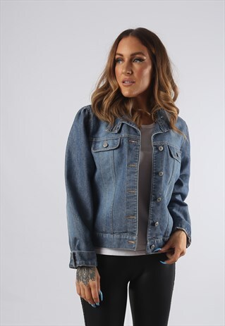 VINTAGE DENIM JACKET OLD NAVY UK S 10 (D9DU)