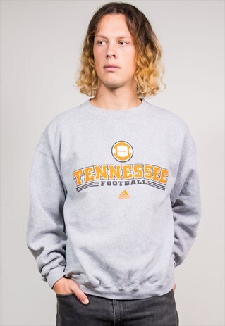 90'S RETRO ADIDAS TEAM TENNESSEE FOOTBALL GREY SWEATSHIRT