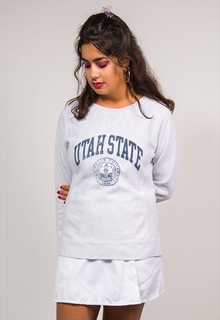 VINTAGE 90'S CHAMPION GREY SWEATSHIRT JUMPER