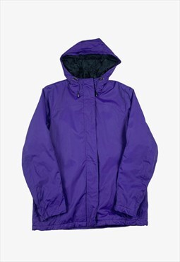 Vintage L.L.BEAN Hooded Fleece Lined Coat Purple Medium