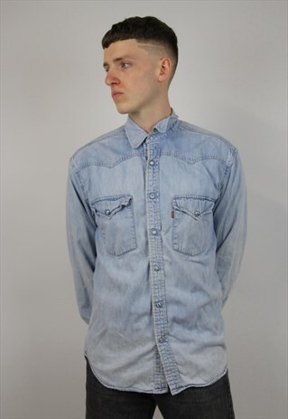VINTAGE LEVI'S 90'S PALE DENIM SHIRT