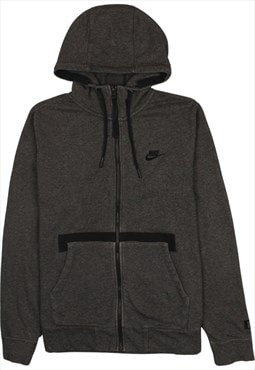 Vintage 90's Nike Hoodie Swoosh Full Zip Up Grey XLarge
