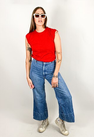 FLAME RED COTTON TEE