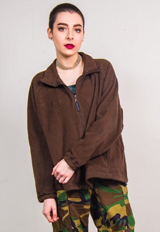 COLUMBIA VINTAGE 90'S BROWN FLEECE JACKET