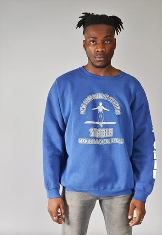 VINTAGE SCHOOL SWEATSHIRT BLUE
