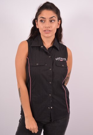 VINTAGE HARLEY DAVIDSON SHIRT SLEEVELESS BLACK
