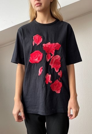 OUR LEGACY T Shirt Graphic Tee Embroidered Floral Top