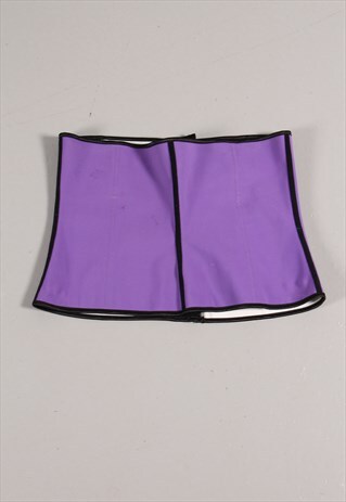 Vintage Y2K 90s Corset Top Purple Under Bust Belt XXL