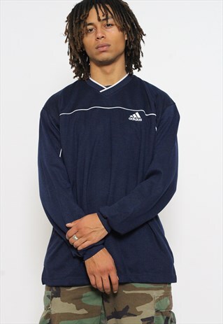 VINTAGE ADIDAS V NECK SWEATSHIRT