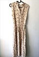 PASTEL YELLOW FLORAL MAXI BAGGY DAY TO DAY DRESS S