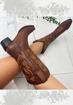 Cowboy boots Brown western cowgirl boots