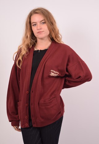 VINTAGE LEVI'S CARDIGAN SWEATER MAROON