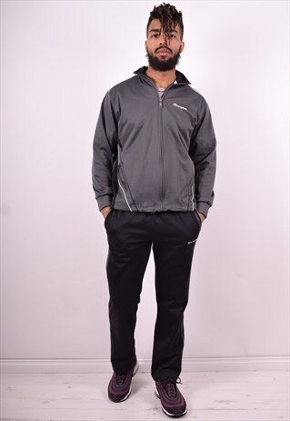 CHAMPION MENS VINTAGE FULL TRACKSUIT SMALL GREY 90'S