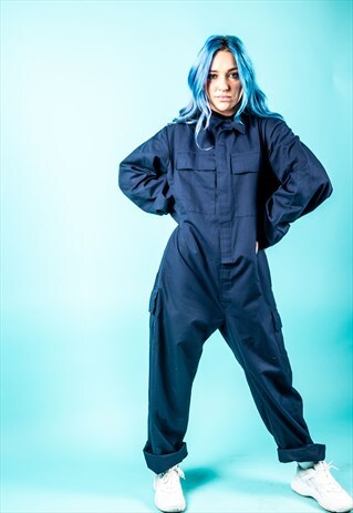VINTAGE BOILERSUIT IN NAVY BLUE