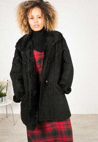 VINTAGE 80S WINTER SHEEPSKIN COAT / R0012