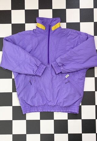 Vintage Lilac 1/4 Zip Pullover Sporty Windbreaker Jacket | Foreign Body ...