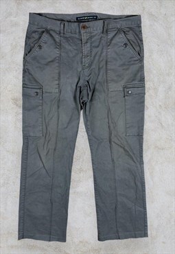 Vintage DKNY Jeans Cargo Trousers Pants Green W36 L32