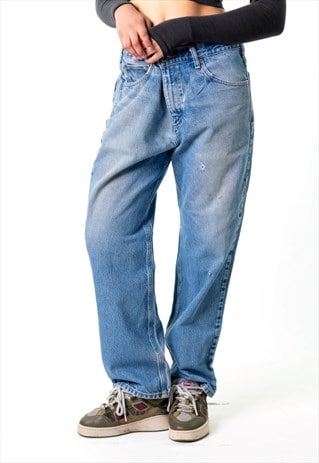 Blue Denim 90s Carhartt Cargo Skater Trousers Pants Jeans