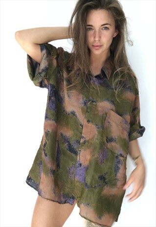 PATTERNED OVERSIZED RETRO VINTAGE UNISEX FESTIVAL SHIRT