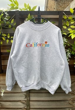 Vintage Hanes 1990s grey California sweatshirt large 